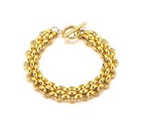 Ktrezs Gold Silver Choker Necklace Bracelet Flat Braided Twist Snake Chain Necklace Bohemian Metal Chain Necklace Hip Hop Jewelry Bracelets-B