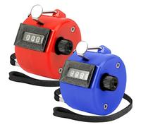 KTRIO Pack of 2 Colors Handheld Tally Counter 4-Digit Number Count Clicker Counter, Hand Mechanical Counters Clickers Pitch Counter for Coaching, Knitting, People, Lap, Fishing, Golf, Toddler & Fidget