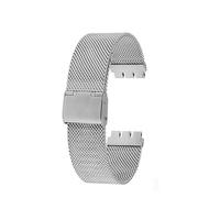 KTRSAVSSA 17 19 21mm Stainless Steel Watch Band Compatible With Swatch YCS YAS YGS YVS IRONY Series Men Women Metal Steel Strap Replacement Bracelet(G30 Silver,19mm)