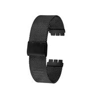 KTRSAVSSA 17 19 21mm Stainless Steel Watch Band Compatible With Swatch YCS YAS YGS YVS IRONY Series Men Women Metal Steel Strap Replacement Bracelet(G30 Black,17mm)