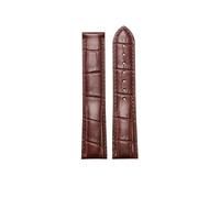 KTRSAVSSA 18mm 19mm 20mm 21mm Leather Watch Strap Compatible With Omega Watch Speed Seamaster Deployant Clasp Black Brown Watchband Bracelet(Brown-No buckle,19mm)