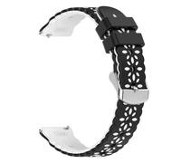 KTRSAVSSA 18mm 20mm Silicone Watch Band for Huawei Watch GT 5 4 41MM Compatible With HUAWEI Watch GT5 Pro 42MM Women Fashion Smartwatch Strap Bracelet(Black white,20mm)