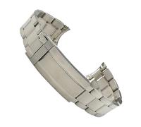 KTRSAVSSA 19mm Silver Brushed Stainless Steel Jubilee Oyster Curved End Watch Strap Band Compatible With SKX5 Sxns80 Snxs79 Snxs79k Snxs77k Snxs73(Brushed Silver)