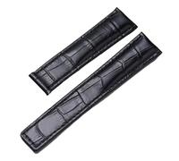 KTRSAVSSA 20mm 22mm 24mm Leather Strap Compatible With Tag Heuer Watch Carrera Monaco Watch Belt Black Brown Bracelet Wristwatch Watchbands(Black-no buckle,22mm)