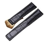 KTRSAVSSA 20mm 22mm 24mm Leather Strap Compatible With Tag Heuer Watch Carrera Monaco Watch Belt Black Brown Bracelet Wristwatch Watchbands(Black-gold,22mm)