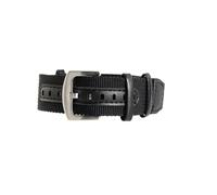 KTRSAVSSA 20mm 22mm Woven Nylon Leather Watch Strap Compatible With Rolex Seiko Canned Watchband Hamilton Khaki Field Retro Men(Black-Silver,20mm)
