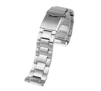 KTRSAVSSA 22mm Men's Solid Steel Strap Compatible With Seiko PROSPEX Series Abalone SRPA21J1 SRPE99K1 SRP777 SRPC25 773watchband Black Silver Bracelet(A Silver)