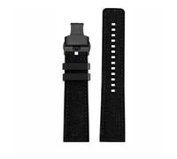 KTRSAVSSA 22mm Quick Release Wristband Compatible With Tissot T-Sport Darth Vader T125617 T116617 T116nylon Silicone Strap Khaki Green Men Watchband(Black black Folding)