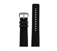 KTRSAVSSA 22mm Quick Release Wristband Compatible With Tissot T-Sport Darth Vader T125617 T116617 T116nylon Silicone Strap Khaki Green Men Watchband(Black silver pin)