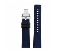 KTRSAVSSA 22mm Quick Release Wristband Compatible With Tissot T-Sport Darth Vader T125617 T116617 T116nylon Silicone Strap Khaki Green Men Watchband(Blue silver Folding)