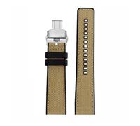 KTRSAVSSA 22mm Quick Release Wristband Compatible With Tissot T-Sport Darth Vader T125617 T116617 T116nylon Silicone Strap Khaki Green Men Watchband(Khaki silver Folding)