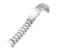KTRSAVSSA 316L Stainless Steel Curved End Watchband 20mm 22mm Compatible With Omega Seamaster Planet Ocean Diver 300 Silver Solid Watch Strap(3 strains,20mm)