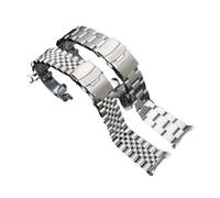 KTRSAVSSA 316L Stainless Steel Strap Compatible With Seiko SKX007/009 Watch 20mm 21mm 22mm Compatible With Oyster Compatible With Jubilee Curved Bracelet Luxury Solid Buckle(For Oyster,22mm-Nologo)
