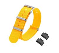 KTRSAVSSA Compatible With Casio G-Shock GA-110/120/400/700/800 GD-100 GA-2100 DW-5600 6900 GW-M5610 Nylon Canvas Watch Strap Band and TPU Adapter(Yellow)