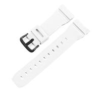 KTRSAVSSA Compatible With Casio G-SHOCK Silicone Bracelet GM2100/5600/6900 GA2100 DW5600 Watchband Waterproof Rubber Strap Male 16mm(White-black)