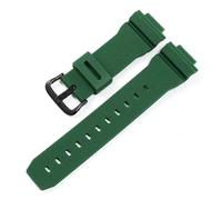 KTRSAVSSA Compatible With Casio G-SHOCK Silicone Bracelet GM2100/5600/6900 GA2100 DW5600 Watchband Waterproof Rubber Strap Male 16mm(Green-black)
