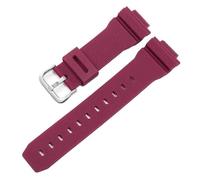 KTRSAVSSA Compatible With Casio G-SHOCK Silicone Bracelet GM2100/5600/6900 GA2100 DW5600 Watchband Waterproof Rubber Strap Male 16mm(Red-silver)