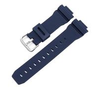 KTRSAVSSA Compatible With Casio G-SHOCK Silicone Bracelet GM2100/5600/6900 GA2100 DW5600 Watchband Waterproof Rubber Strap Male 16mm(Blue-silver)