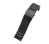 KTRSAVSSA Compatible With DIESEL Stainless Steel Men's Watch Band Dz7395 Dz4316 Police Large Dial 22 24 26 28 Double Press Buckle Replace Watch Strap(G01-3-Beads-Black,28mm)
