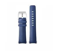KTRSAVSSA Compatible With IWC AQUATIMER Ocean Timepiece IWC IW356802 376705 376711 men's watchband Quick Release Curved End fluoro rubber watch Strap(Blue silver)