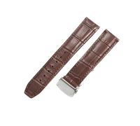 KTRSAVSSA Compatible With Maurice Lacroix Pontos PT6148 PT6388 Les Classiques LC6017 Original Seamless Fitting Flat Interface Cowhide Watch Strap(Brown-Steel,20mm)