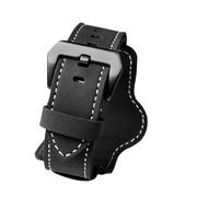 KTRSAVSSA Compatible With Panerai PAM380 111 351 Frosted Leather Watch With Large Leather Chain, 20mm 22mm 24mm 26mm Waterproof Men's Bracelet(Black black clasp,22mm)