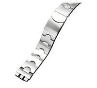 KTRSAVSSA Compatible With SWATCH YCS YAS YGS IRONY Series Stainless Steel Watch Band Men's And Women's Replacement Bracelet Folding Buckle Watch Strap(171 steel,19mm)