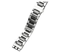 KTRSAVSSA Compatible With SWATCH YCS YAS YGS IRONY Series Stainless Steel Watch Band Men's And Women's Replacement Bracelet Folding Buckle Watch Strap(G17 Silver Black,19mm)