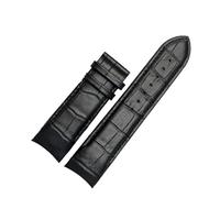KTRSAVSSA Compatible With Tissot Watch Belt 1853 COUTURIER T035627A T035407A T035439 Men's Strap 22mm 23mm 24mm Brown Cowhide Curved End Watchband(Black-no buckle,24mm)