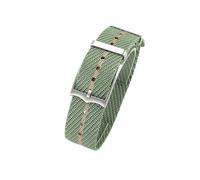 KTRSAVSSA Fade Nylon Watchband Compatible With Tudor Omega Swatch Black Submariner Special Flower Buckle High-Flex Wear-Resist-Plus Moisture-Wick(Light Green Beige-ST,22mm)
