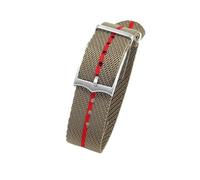 KTRSAVSSA Fade Nylon Watchband Compatible With Tudor Omega Swatch Black Submariner Special Flower Buckle High-Flex Wear-Resist-Plus Moisture-Wick(Green Red-Steel,22mm)