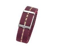 KTRSAVSSA Fade Nylon Watchband Compatible With Tudor Omega Swatch Black Submariner Special Flower Buckle High-Flex Wear-Resist-Plus Moisture-Wick(Red Gold-Steel,22mm)