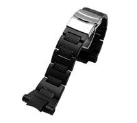 KTRSAVSSA Plastic Watchband Compatible With Casio GW-A1100FC GW-A1000 GW-4000 GA-1000 Watch Strap Mens Sport Wristwatches Bracelet(Black-silver buckle)