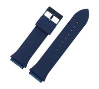 KTRSAVSSA Rubber Watchband 22mm Blue Color Silicone Rubber Bracelet Compatible With Guess W0247G3 W0040G3 W0040G7 Watches Band Sport Watch Strap(Blue blue buckle)