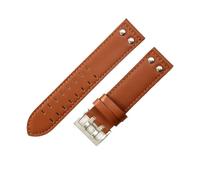 KTRSAVSSA Selected Layer Cowhide Leather Watch Accessories Compatible With Hamilton H760250 Khaki Aviation 20 22mm Waterproof Watchband(Brown brown-Steel,20mm)