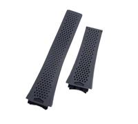 KTRSAVSSA Soft Rubber Watchband Compatible With TAG HEUER Strap Collection Unisex Breathable Waterproof Classic 29x22mm Convex End CARRERA Wristband(Black,29X22MM_WITHOUT BUCKLE)
