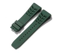KTRSAVSSA Soft Silicone Strap Compatible With Richard Mille RM53/055/011/050 Men's Waterproof And Sweat Proof Rubber Bracelet 25mm Watch Accessories(Green,25MM_NO BUCKLE)