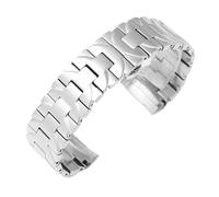 KTRSAVSSA Solid Stainless Steel 24mm 22mm Steel Black Accessories Compatible With Panerai Luminor Series Pam441 111 Arc Interface Men's Watch Straps(Silver,24mm)