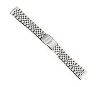 KTRSAVSSA Solid Stainless Steel Strap 18mm 20mm 22mm Universal Flat Interface Watch Band Compatible With Casio Compatible With Seiko Jubilee Metal Wrist Bracelet(Silver,18mm)