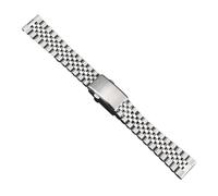 KTRSAVSSA Solid Stainless Steel Strap 18mm 20mm 22mm Universal Flat Interface Watch Band Compatible With Casio Compatible With Seiko Jubilee Metal Wrist Bracelet(Silver SP1,18mm)