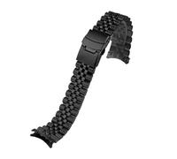 KTRSAVSSA Strap Compatible With SEIKO Seiko No. 5 Water Ghost SRPD63K1 Skx007/009 SKX173 Series Arc Steel Belt Stainless Watch Band(Black- Style B,20mm)