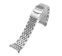 KTRSAVSSA Strap Compatible With SEIKO Seiko No. 5 Water Ghost SRPD63K1 Skx007/009 SKX173 Series Arc Steel Belt Stainless Watch Band(Silver - Style A,22mm)