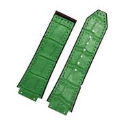 KTRSAVSSA Watch Band Compatible With HUBLOT BIG BANG Leather 25mm*19mm Waterproof Men Watch Strap Chain Rubber Watch Bracelet(Green No buckle)