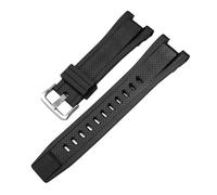 KTRSAVSSA Watch strap accessory Compatible With Casio G-SHOCK GST-S100 S110 S210 S300 W300 B100 Silicon watch band men strap 26 * 14mm(Black Yellow)