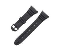 KTRSAVSSA Watchbands Compatible With Casio 3239 W-96H-1A 2A 9A Electronic Watch Dedicated Strap Black Men's Sport Waterproof Silicone Bracelet(Black-plastics clasp)