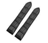 KTRSAVSSA Waterproof Leather Watch Strap Compatible With Cartier Santos 100 Men's And Women Folding Buckle Strap 20mm 23mm(Black-No buckle,23mm)