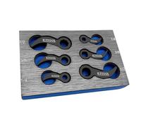 KTTOOL 6 Pcs Pry Bar Wrench Adaptor Head Set, Crowbar Adapter Head Tool, Half Shaft Removal Car Repairing Tools 1/2" 3/8" 1/4" D 8pt (Square) Profile