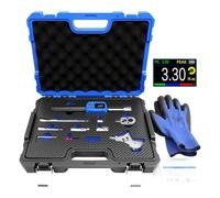 KTTOOL Adjustable Digital Torque Wrench, 5-99.6 Ft-lbs/6.8-135 Nm, HVAC Torque Wrench with 38 mm Adjustable Jaw, 3/8 Drive Ratchet, ±1% Accuracy, Color TFT Screen, Vibration, Buzzer and LED Indicator