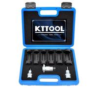 KTTOOL Strut Nut Socket 16mm 18mm 19mm 21mm 22mm 24mm with Suspension Strut Knuckle Spreader 5.0 - 10.5 mm Tool with12 Point 1/2" Drive Suspension Strut Spreader Socket 9pc Shock Absorber Tool