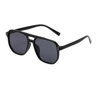 KTUCN 2025 Outdoor Double Beam Sunglasses Retro Jelly Color Women Square Sunglasses UV400 Eye Protection Goggles,black orange,HFA,001